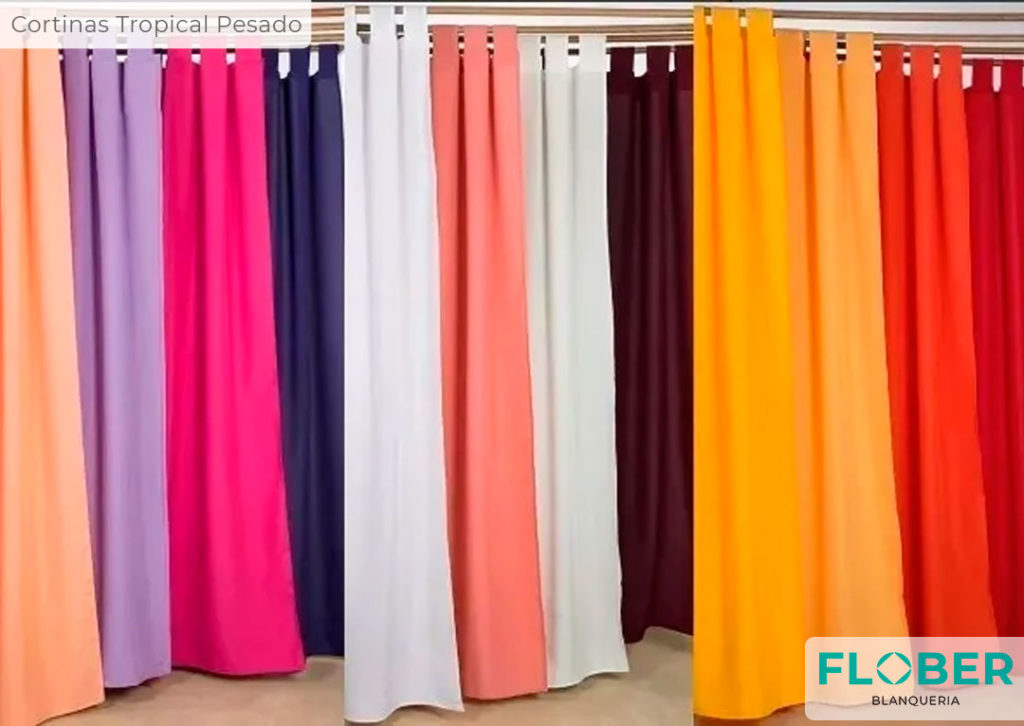 OPORTUNIDAD EN JUEGO DE CORTINAS 1,90m DE ALTO LISAS TELA TROPICAL