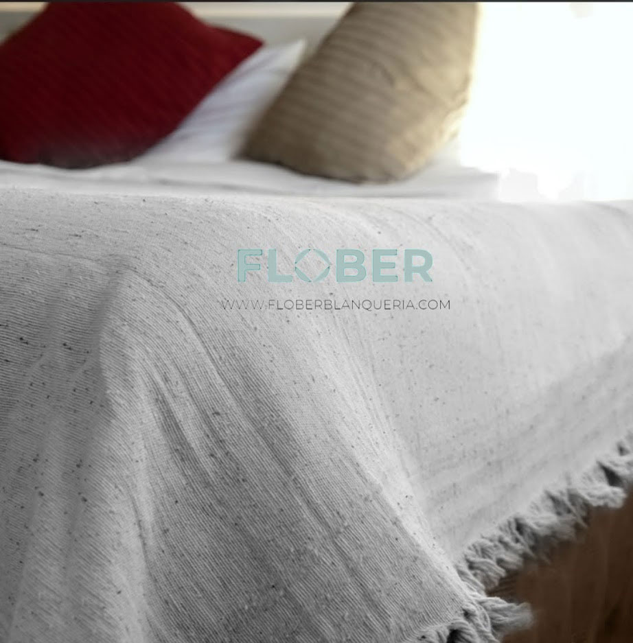 1 PLAZA - MANTAS TEJIDAS CUBRECAMA/SILLÓN ALGODÓN 230x160cm